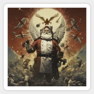 Santa Claus Epic Movie Poster Design Sticker